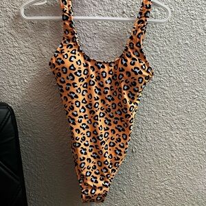 Beau Hudson Leopard Print One Piece Swimsuit